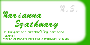 marianna szathmary business card